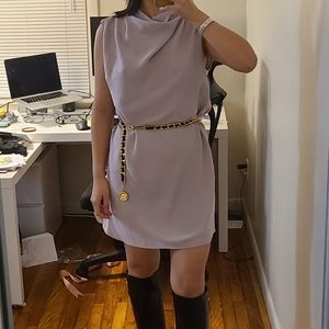 Aritzia Babaton Amuse mini dress in Munro Mauve